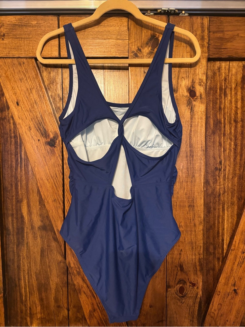 Cupshe navy blue, scoop-neck one-piece swimsuit NWT size XL - Picture 2 of 5
